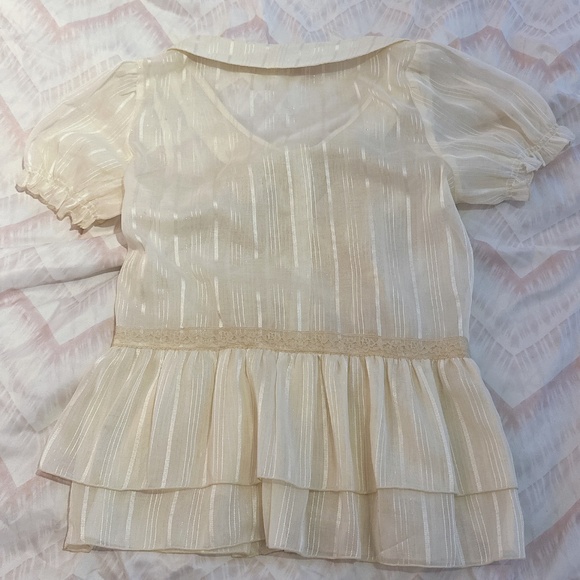 Axes Femme | Cream Blouse - Picture 3 of 5